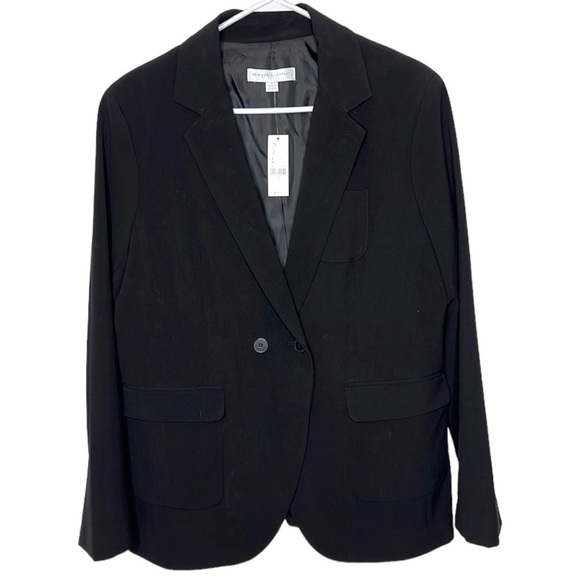 NWT New York & Company Black Relaxed Tailored Boyfriend Blazer - Picture 1 of 9